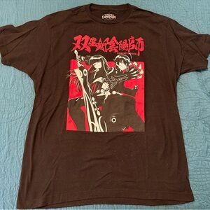 Twin Star Exorcists Anime Men’s X-Large T-Shirt Black Vintage
